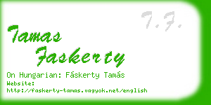 tamas faskerty business card