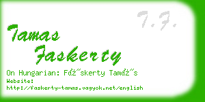 tamas faskerty business card